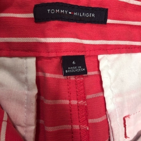 Tommy Hilfiger Striped Pink Nautical Shorts Sz 6 - Picture 6 of 6
